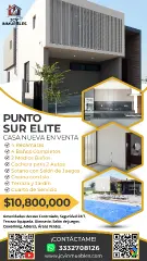 Casa Nueva en Punto Sur Elite Zapopan. 306 Mts.