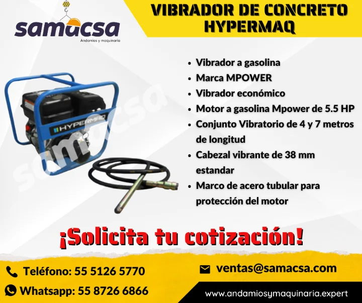 VIBRADOR HYPERMAQ  GRAN POTENCIA