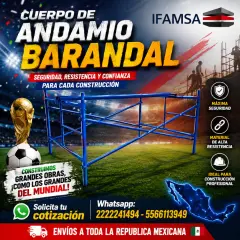 Cuerpos de andamio barandal