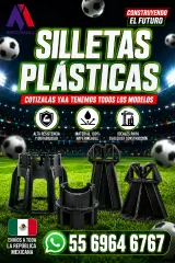  SILLETAS PLASTICAS REFORZADAS