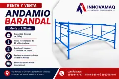 Renta y Venta Andamio Barandal 1.0m x 1.56m