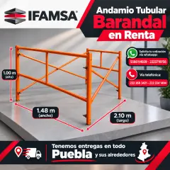 RENTA DE ANDAMIOS BRD 1m1.48m210M