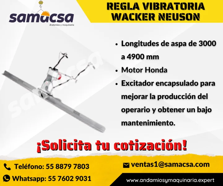 REGLA VIBRATORIA WACKER NEUSON P35A  - SAMACSA