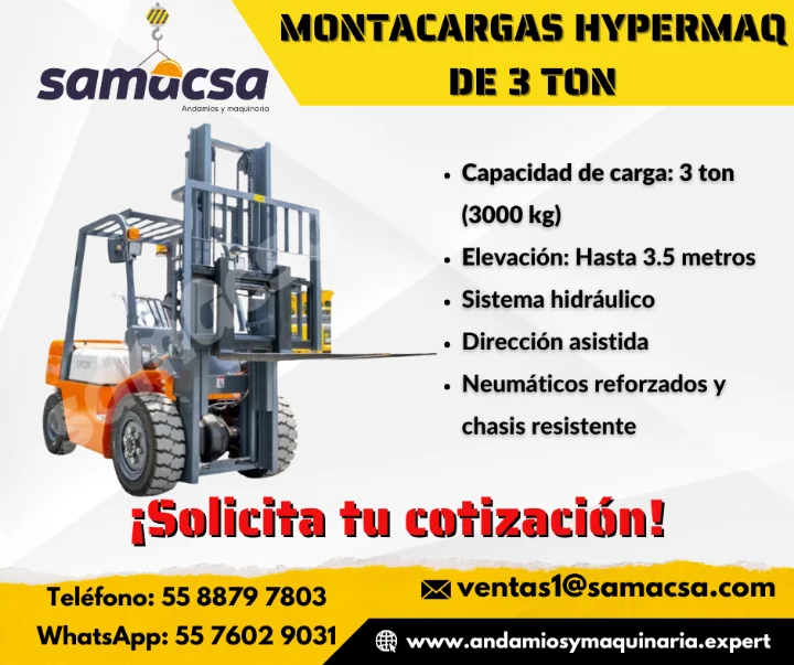 MONTACARGAS HYPERMAQ 3TON-SAMACSA