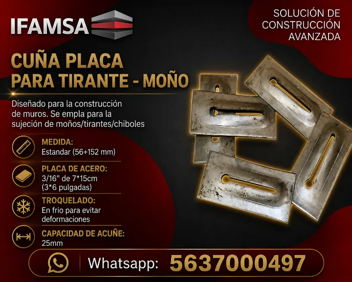 CUÑA PLACA PARA TIRANTE MOÑO