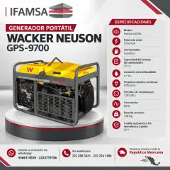 GENERADOR PORTATIL WACKER NEUSON GPS-9700