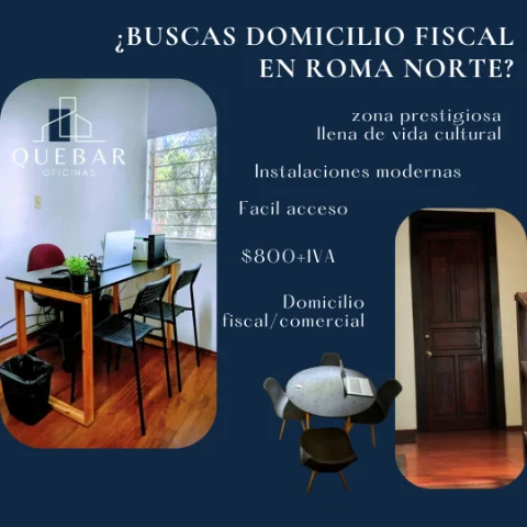 Buscas un domicilio fiscal en Roma Norte