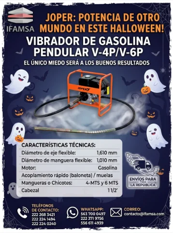 VIBRADOR PARA CONCRETO DE GASOLINA PENDULARJOPER