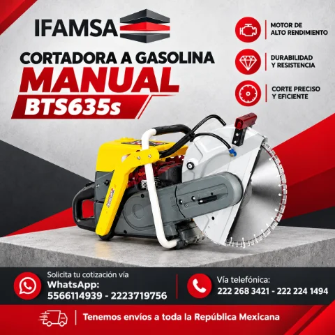 CORTADORA A GASOLINA MANUAL BTS635s