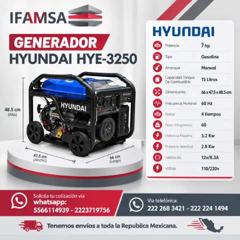 GENERADOR HYUNDAI HYE-3250