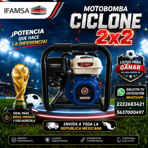 MOTOBOMBA CICLONE 2X2 FIAT
