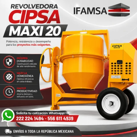 REVOLVEDORA MAXI 20 CIPSA OLLA METALICA