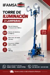 TORRE DE ILUMINACION 2 LAMPARAS