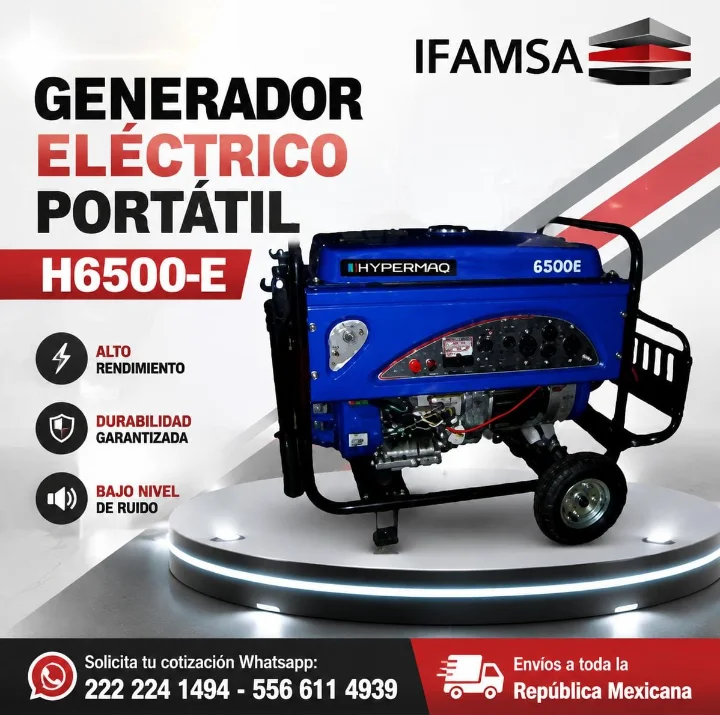 GENERADOR ELECTRICO PORTATIL HYPERMAQ H6500-E