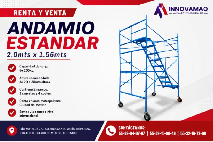 Andamio Estandar Renta y Venta 2.0m x 1.56m