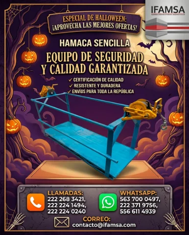 HAMACA SENCILLA O ANDAMIOS COLGANTES
