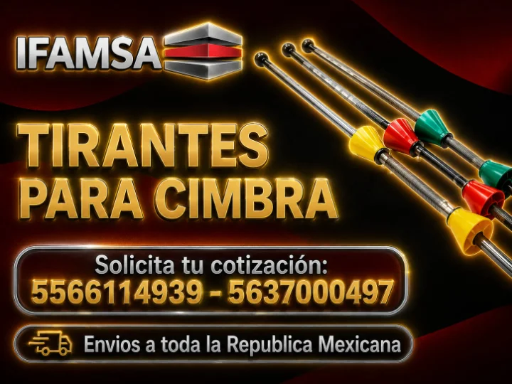 Tirantes para cimbra en todo Mexico