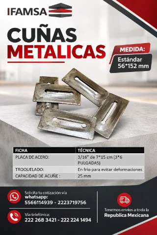 CUÑAS METALICAS PARA CIMBRA
