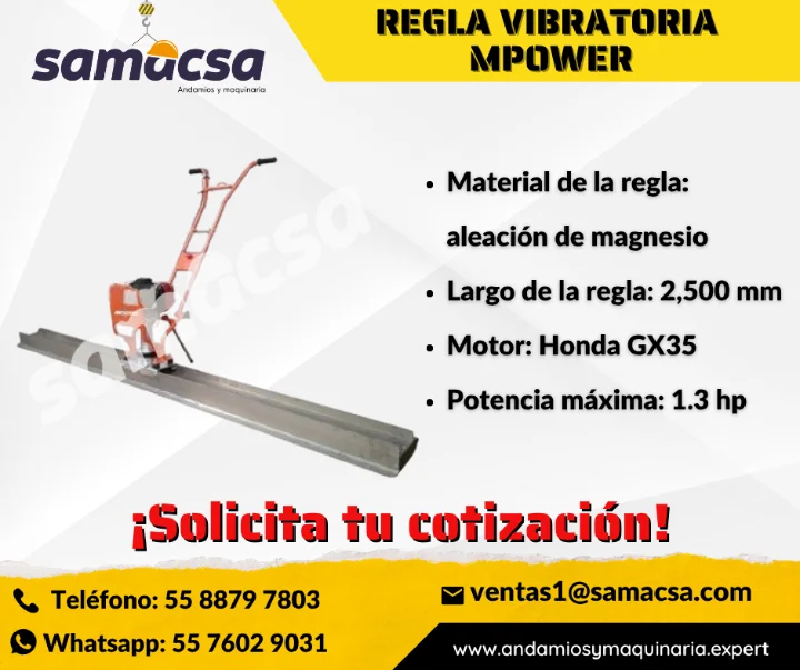 REGLA VIBRATORIA MPOWER - SAMACSA