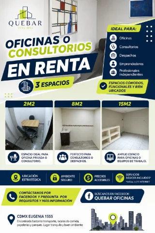  Oficinas y consultorios en renta!