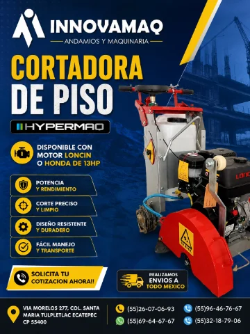 Cortadora de Piso Hypermaq para Concreto