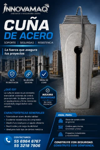 Cuña de Acero Innovamaq Seguridad y Resistencia