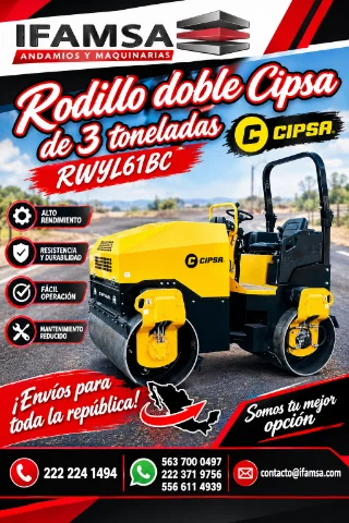 Rodillo doble cipsa de 3 toneladas RWYL61BC