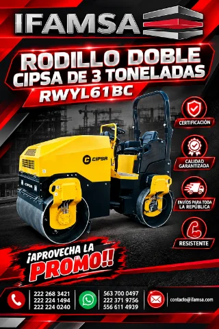 Rodillo Doble 3 Toneladas RWYL1BCCipsa