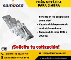 CUÑAS METALICAS REFORZADAS PARA CIMBRA SAMACSA
