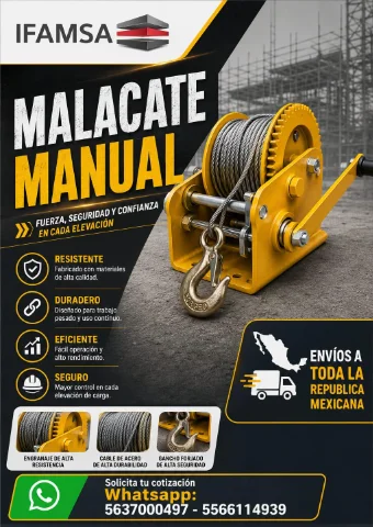 Eleva con total confianza con nuestro Malacate