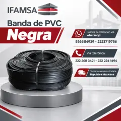VENTA DE BANDA PVC NEGRA