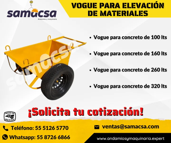 Vogues para Concreto de 100 a 320 Litros
