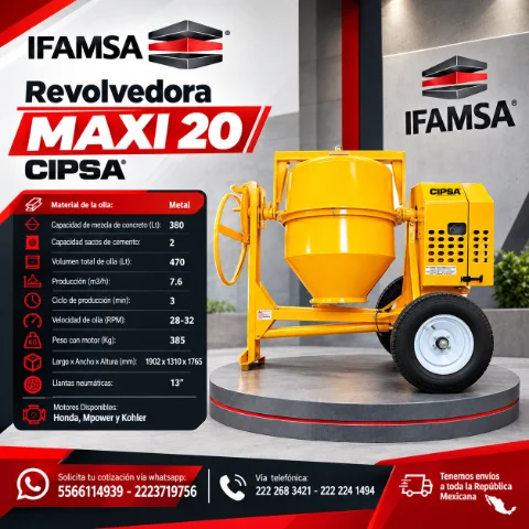REVOLVEDORA MAXI 20 CIPSA OLLA METALICA