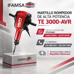 MARTILLO ROMPEDOR DE ALTA POTENCIA TE 3000-AVR