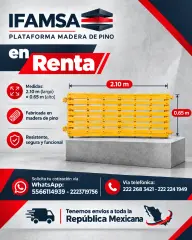 RENTA DE CHAROLAS PARA ANDAMIO