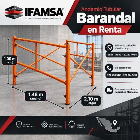 RENTA DE MODULOS DE ANDAMIO BARANDAL
