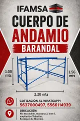 Cuerpo de andamio barandal