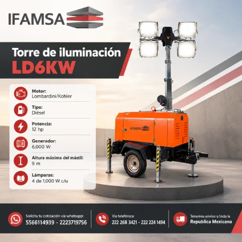TORRE DE ILUMINACION LD6KW JOPER