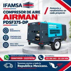 COMPRESOR DE AIRE AIRMAN MODELO PDSF375-DP