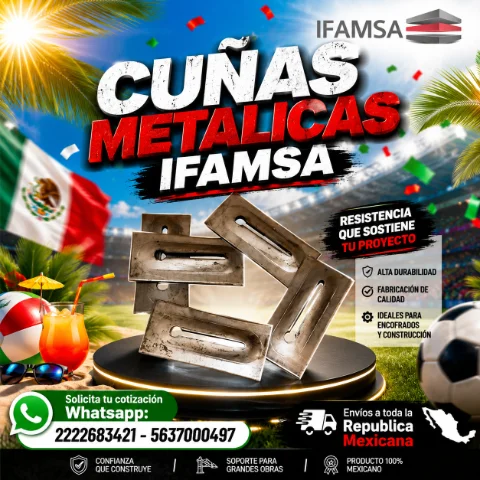 Cuñas de metal para cimbra