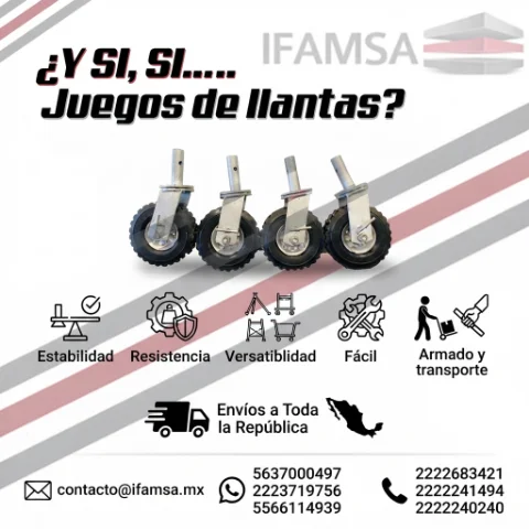Accesorios para Andamios: Juegos de Llantas