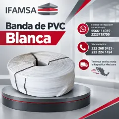 VENTA DE BANDA DE PVC BLANCA