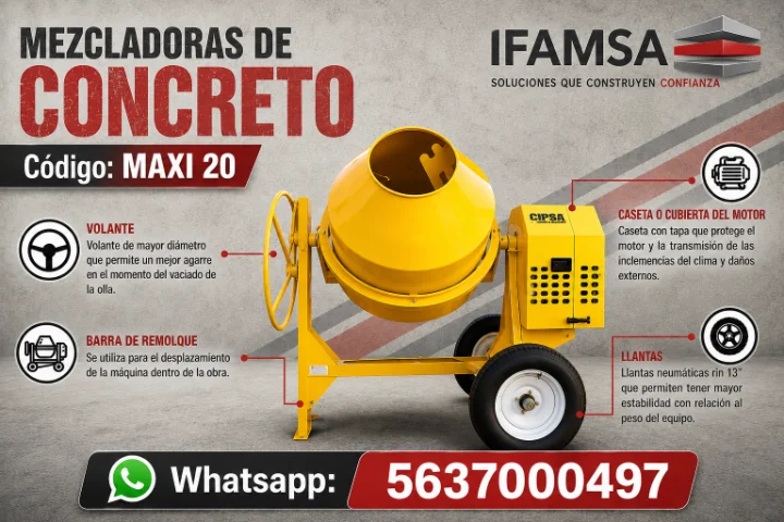 Mezcladora de concreto MAXI 20