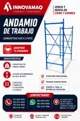 Andamio Banquetero Profesional 0.80m x 2.0m