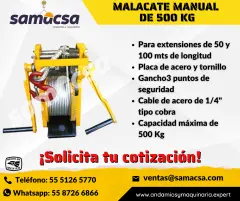 MALACATE PARA HAMACA / SISTEMA DE IZAJE MANUAL