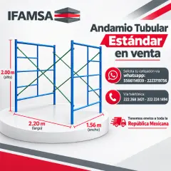 VENTA DE ANDAMIO TUBULAR ESTANDAR MODELO AH-200