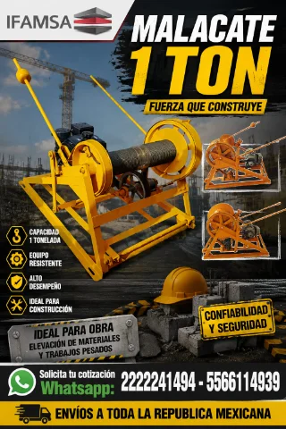 Malacate 1 ton para material