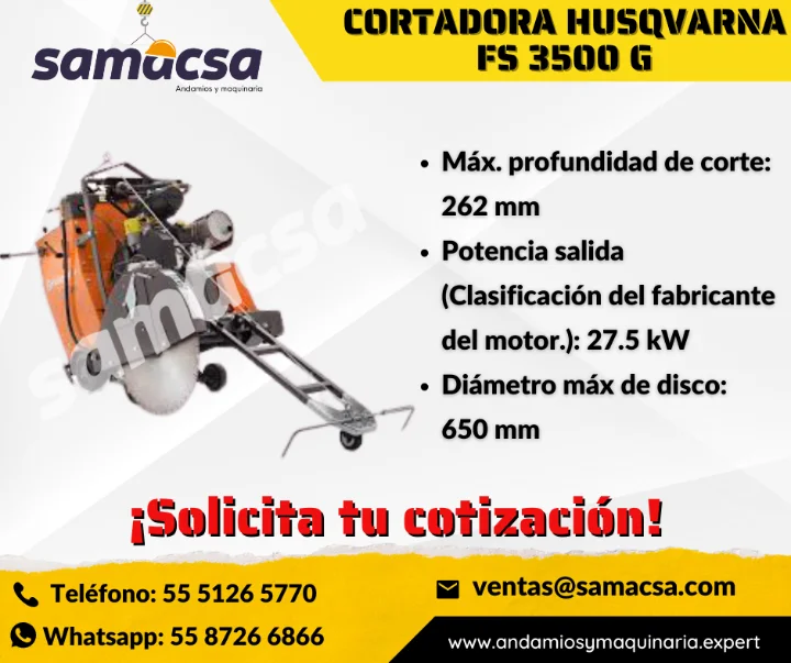 Cortadora Profesional Husqvarna Asfalto/Concreto