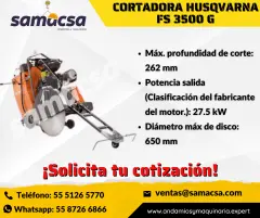 Cortadora Profesional Husqvarna Asfalto/Concreto