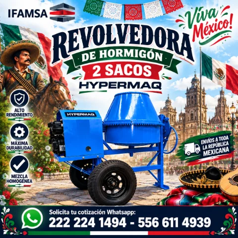 REVOLVEDORA DE HORMIGON 2 SACO HYPERMAQ